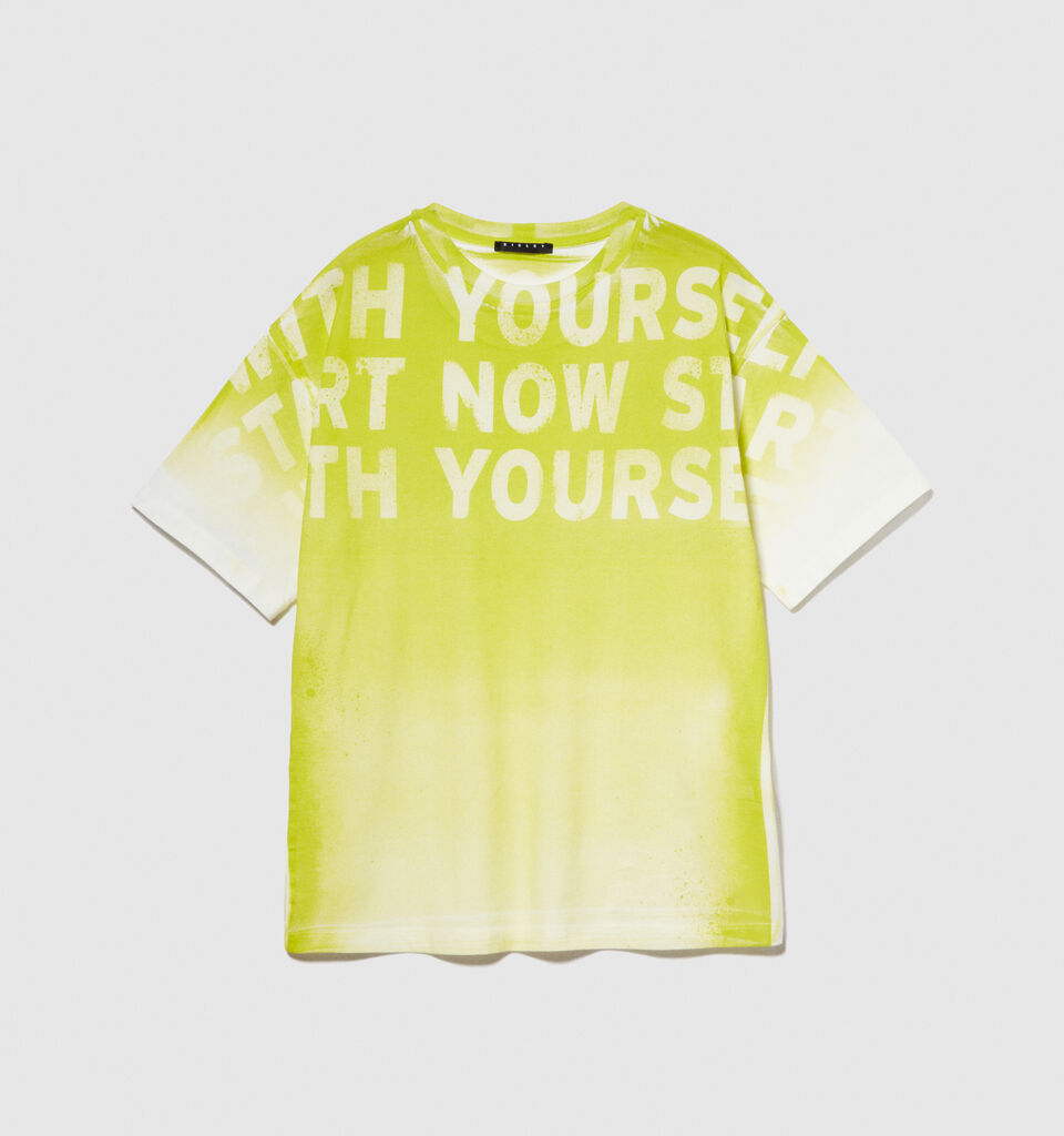 Fade effect t-shirt - boys' short sleeve t-shirts - Lime | Sisley Young image number 1